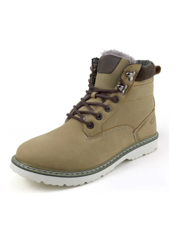 Mountaineering Lace-Up Boots Brown