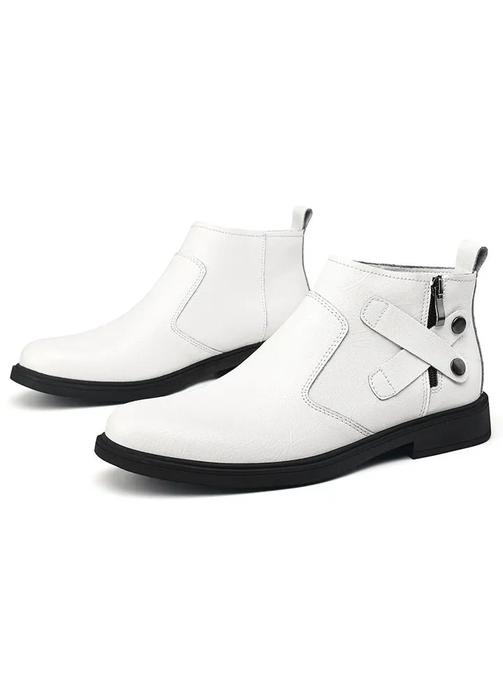 New Men's Casual Leather Boots