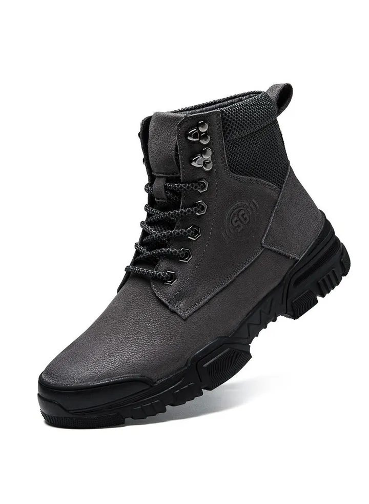 New Men's Casual Leather Boots