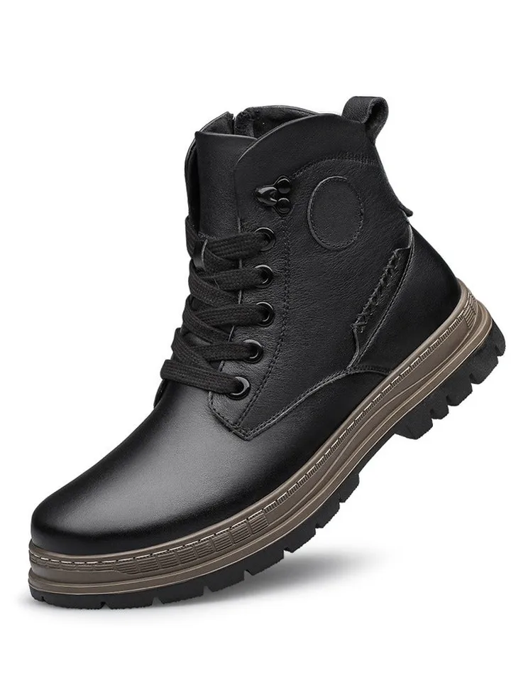 New Men's Casual Leather Boots