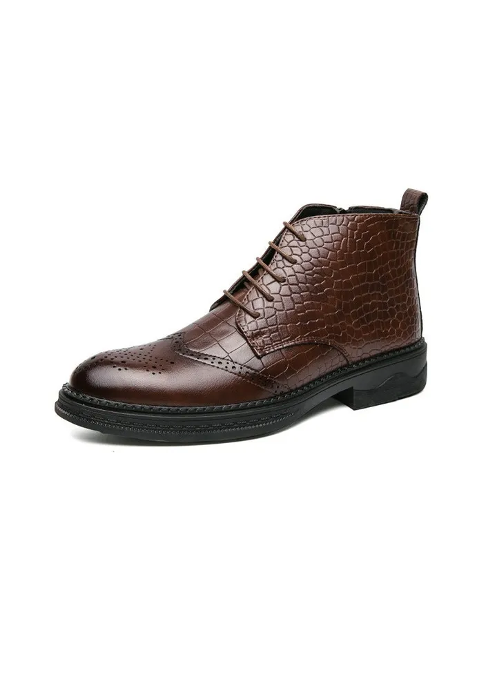 New Men's Casual Leather Boots