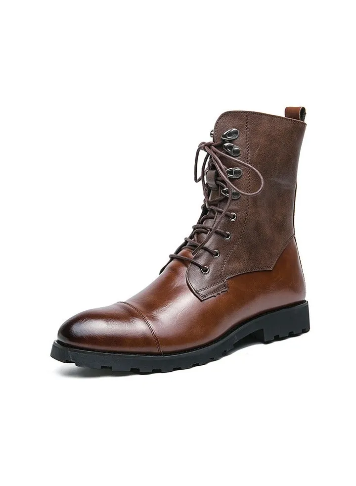 New Men's Casual Leather Boots