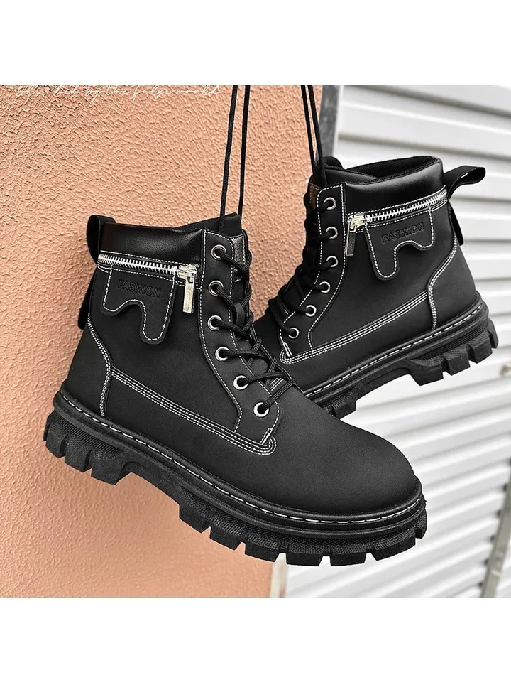 New Men's Casual Leather Boots