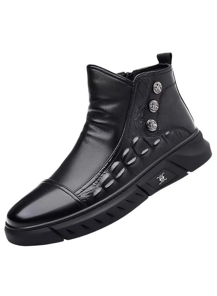 New Men's Casual Leather Boots