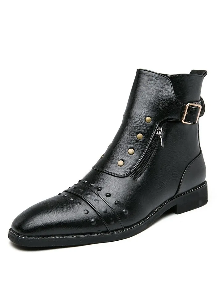 New Men's Casual Leather Boots