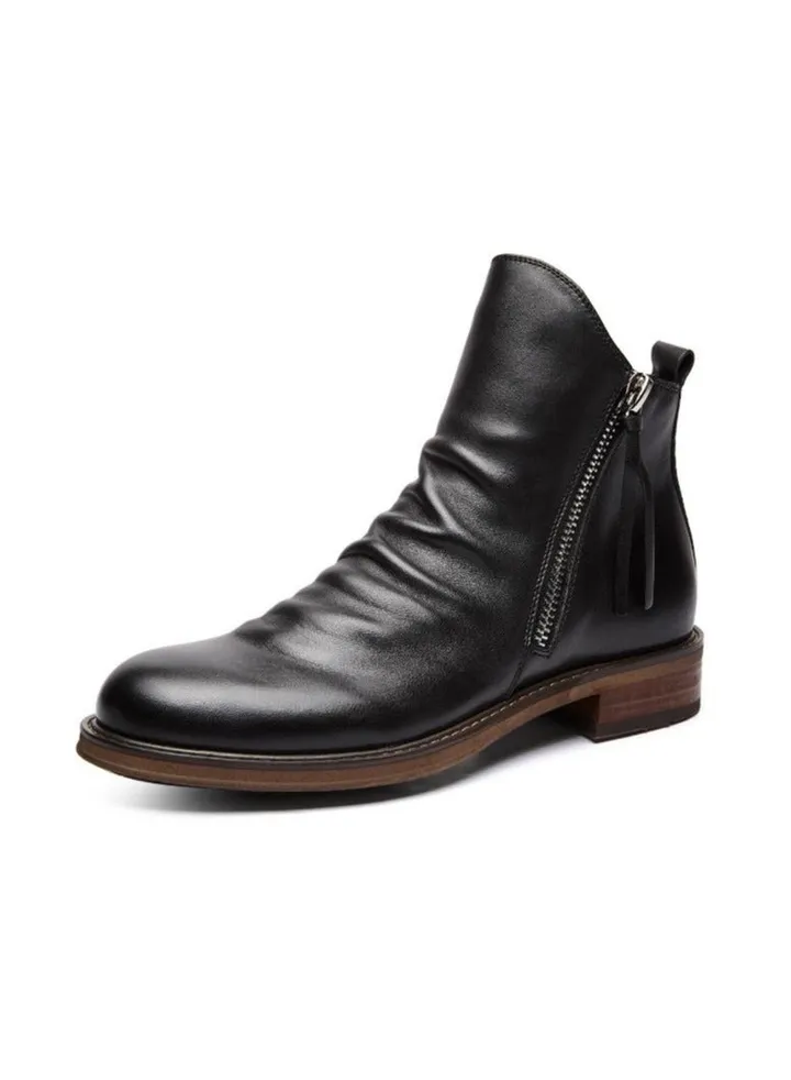 New Men's Casual Leather Boots