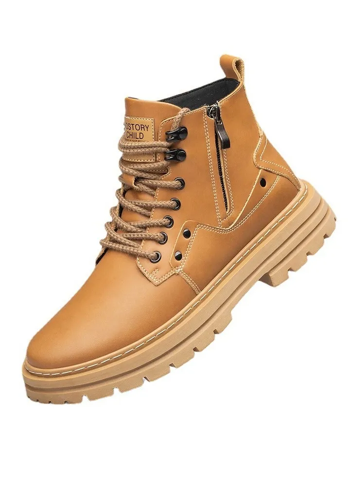 New Men's Casual Leather Boots