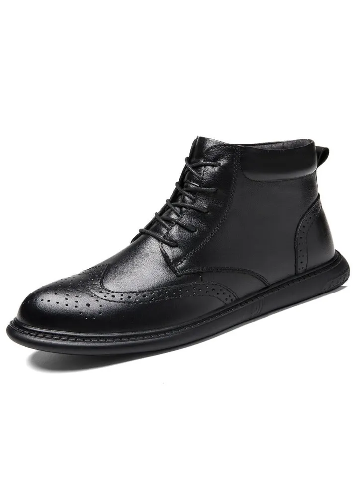 New Men's Casual Leather Boots