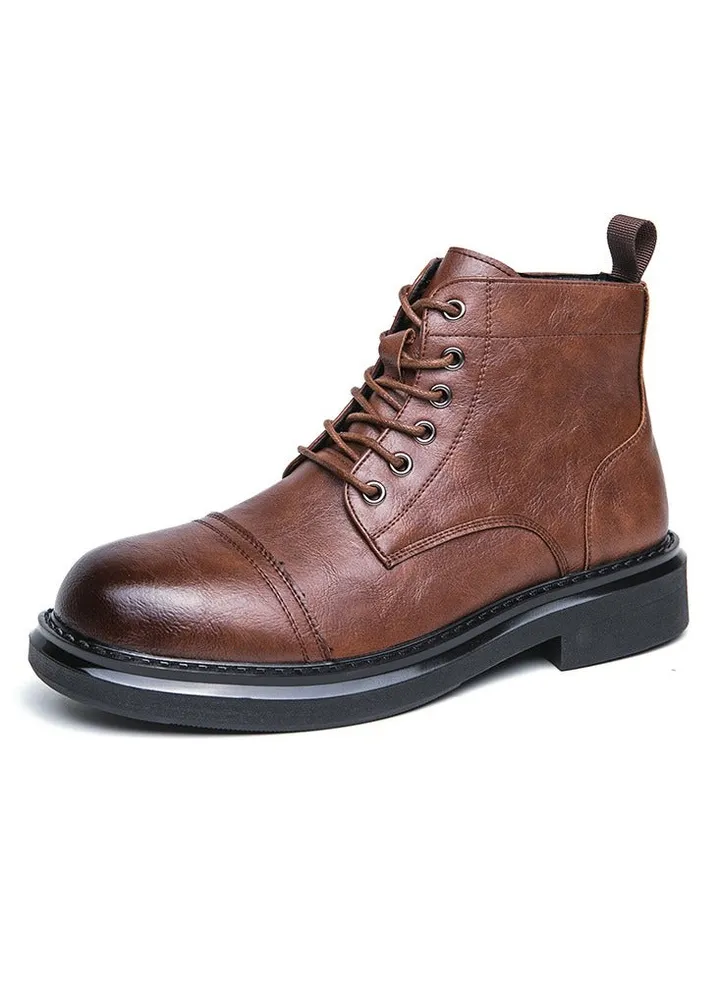 New Men's Casual Leather Boots