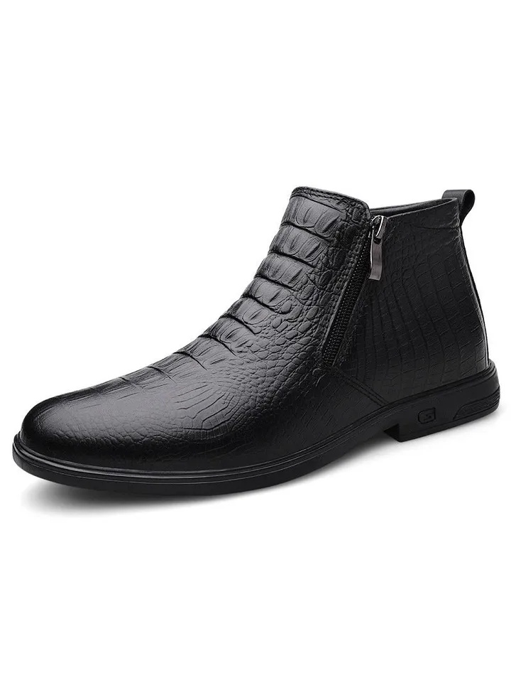 New Men's Casual Leather Boots