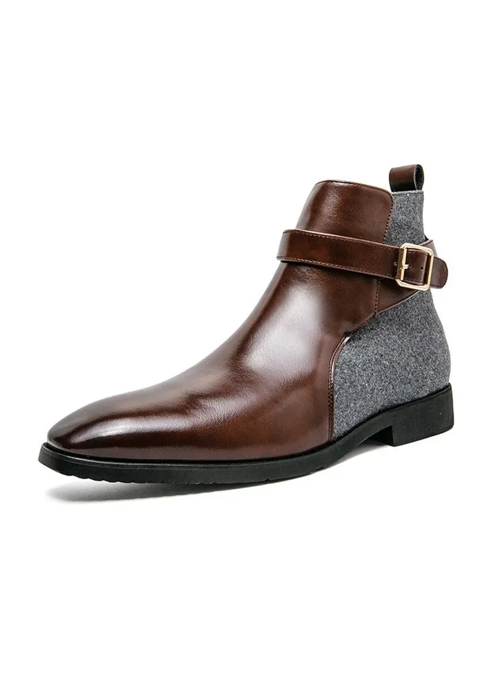 New Men's Casual Leather Boots