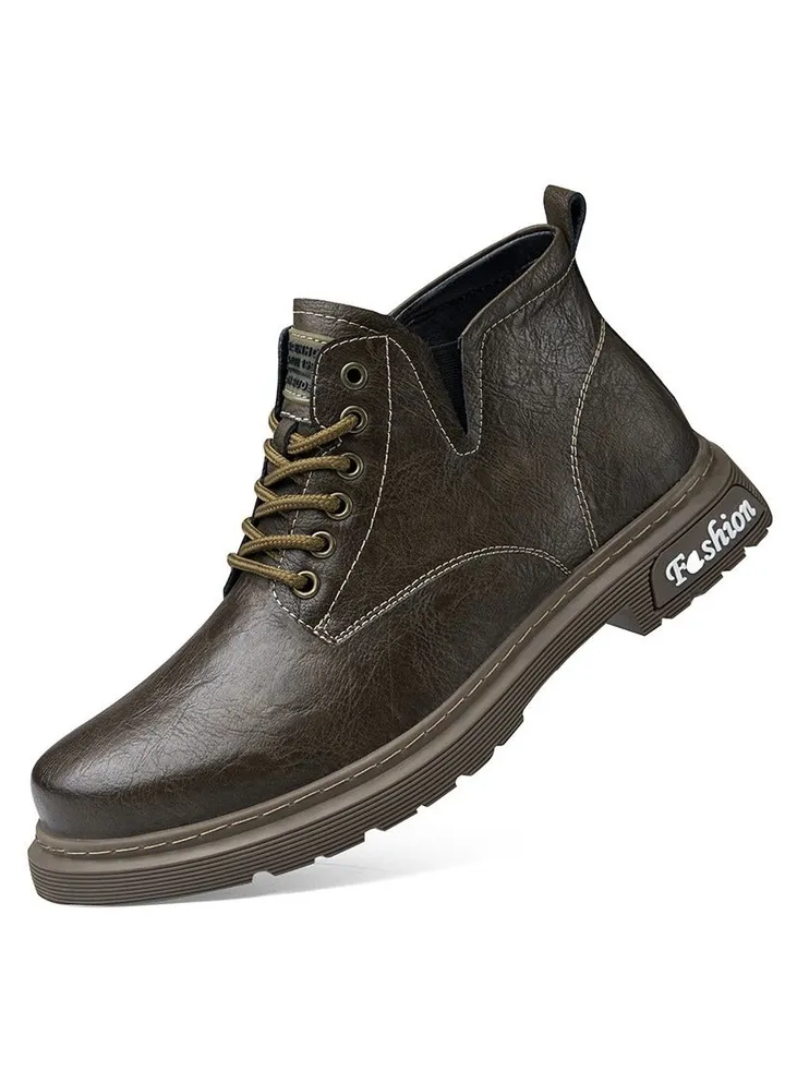 New Men's Casual Leather Boots
