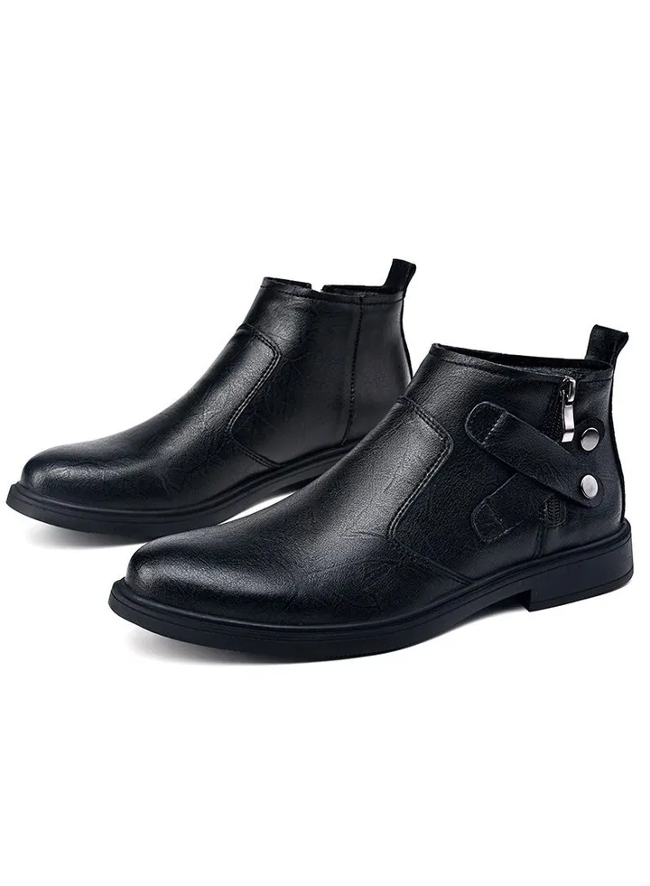 New Men's Casual Leather Boots