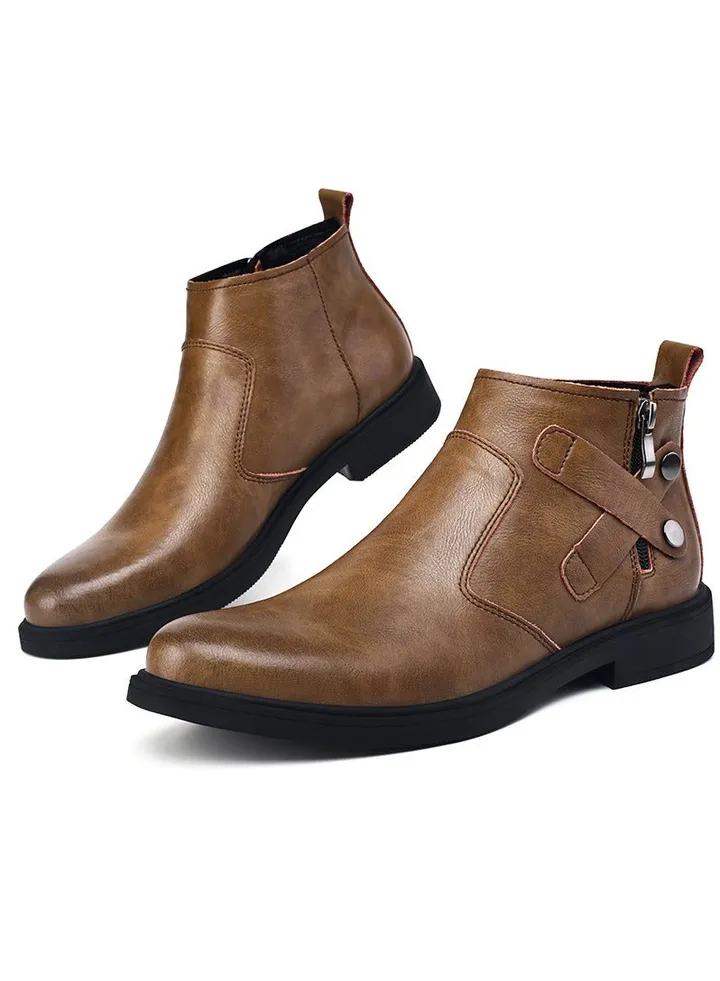 New Men's Casual Leather Boots