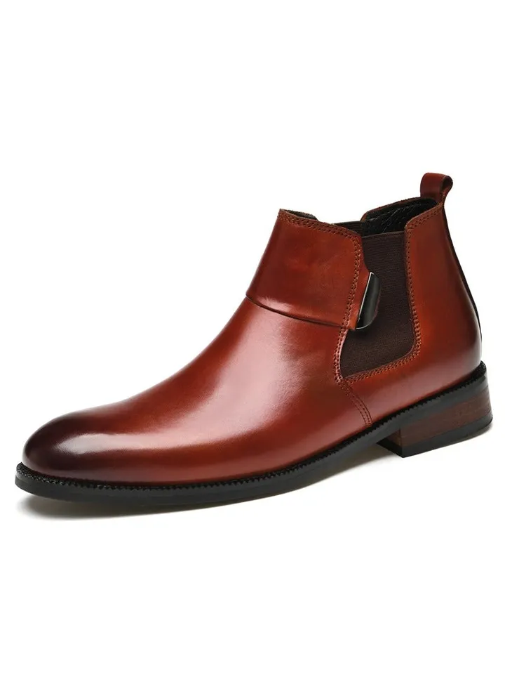 New Men's Casual Leather Boots