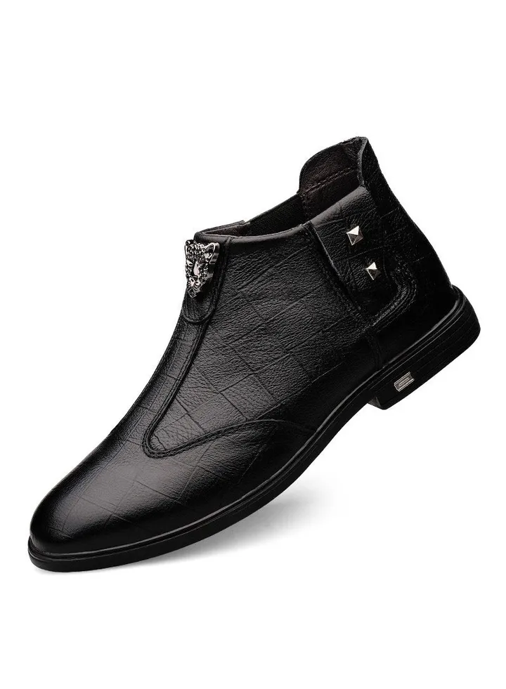 New Men's Casual Leather Boots