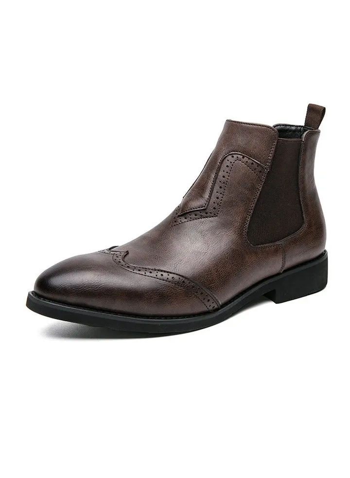 New Men's Casual Leather Boots