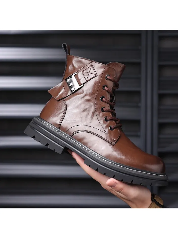 New Men's Casual Leather Boots