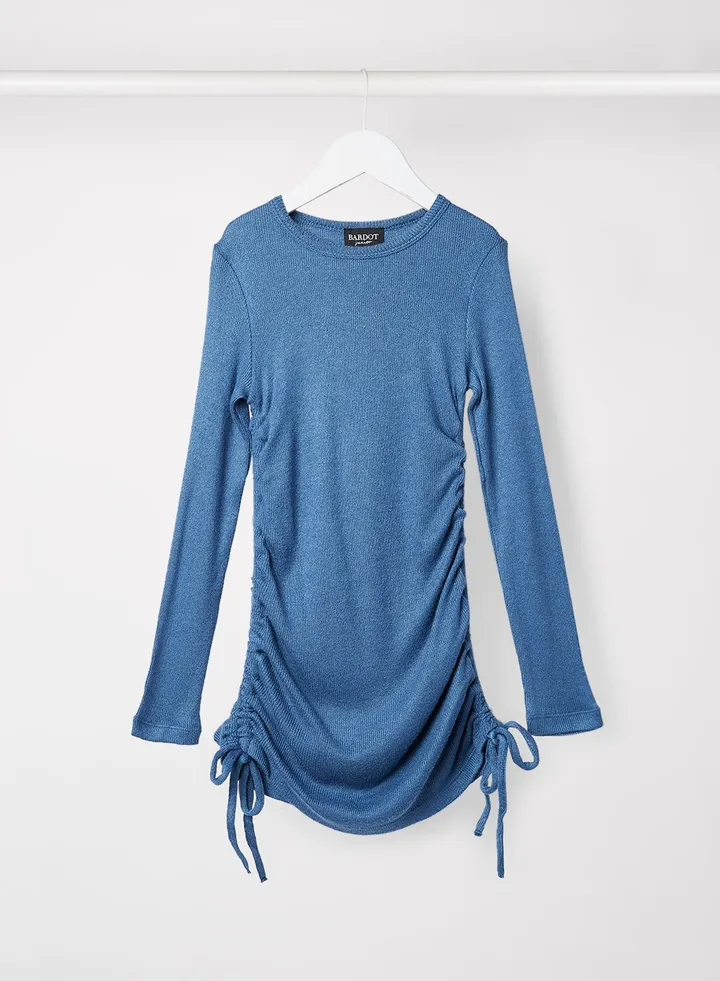 Kids/Teen Ruched Mini Dress Blue