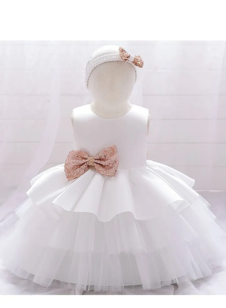 Girl Dress For Party White Color White
