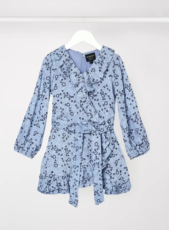 Kids/Teen Georgie Frill Dress Blue