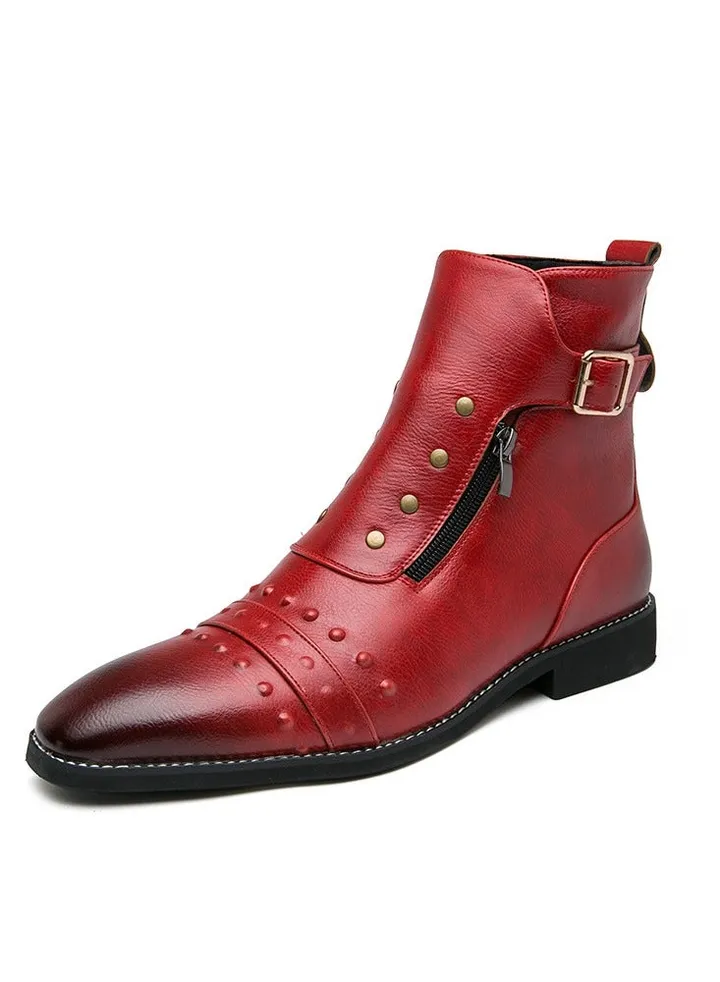 New Men's Casual Leather Boots