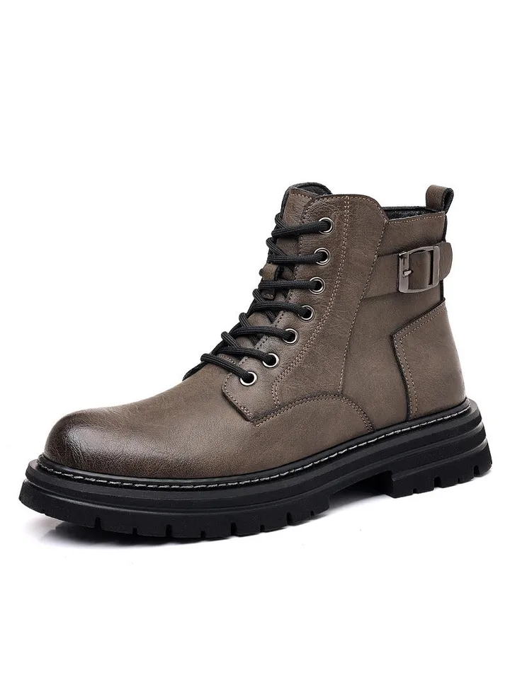 New Men's Casual Leather Boots