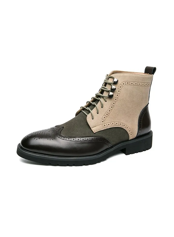 New Men's Casual Leather Boots