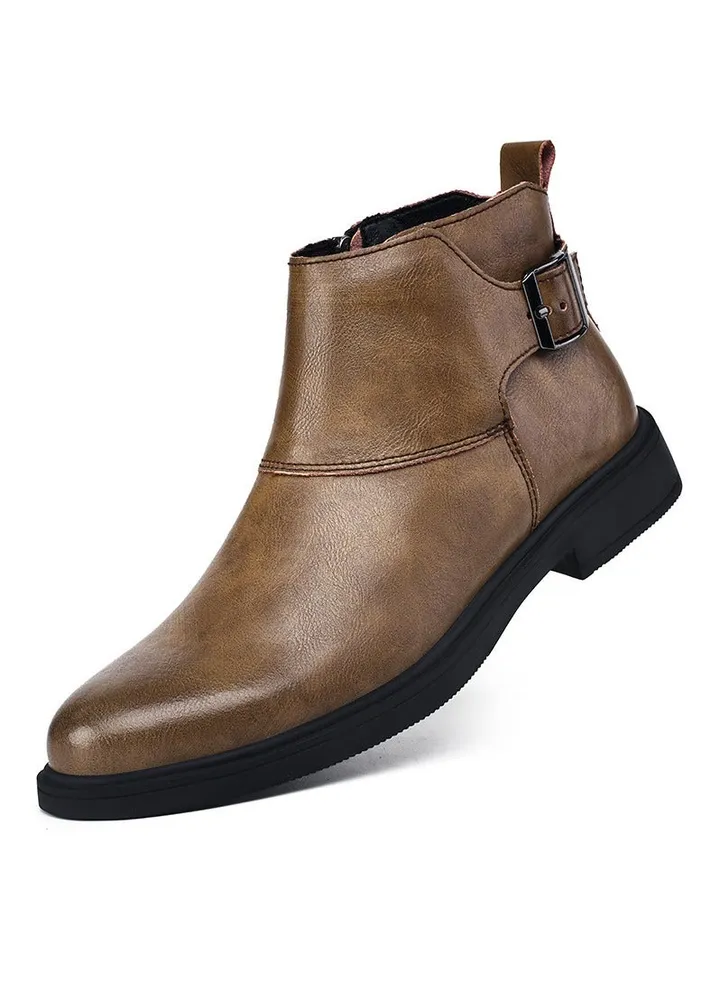 New Men's Casual Leather Boots