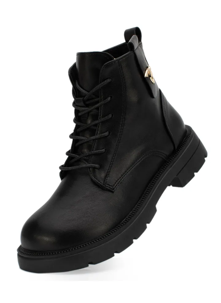 Lucky Kids Classic Lace Up & Side Zipper Unisex Chelsea Boots With Comfortable Non-slip Anti Skid Soles For Outdoor Walking & Fashion