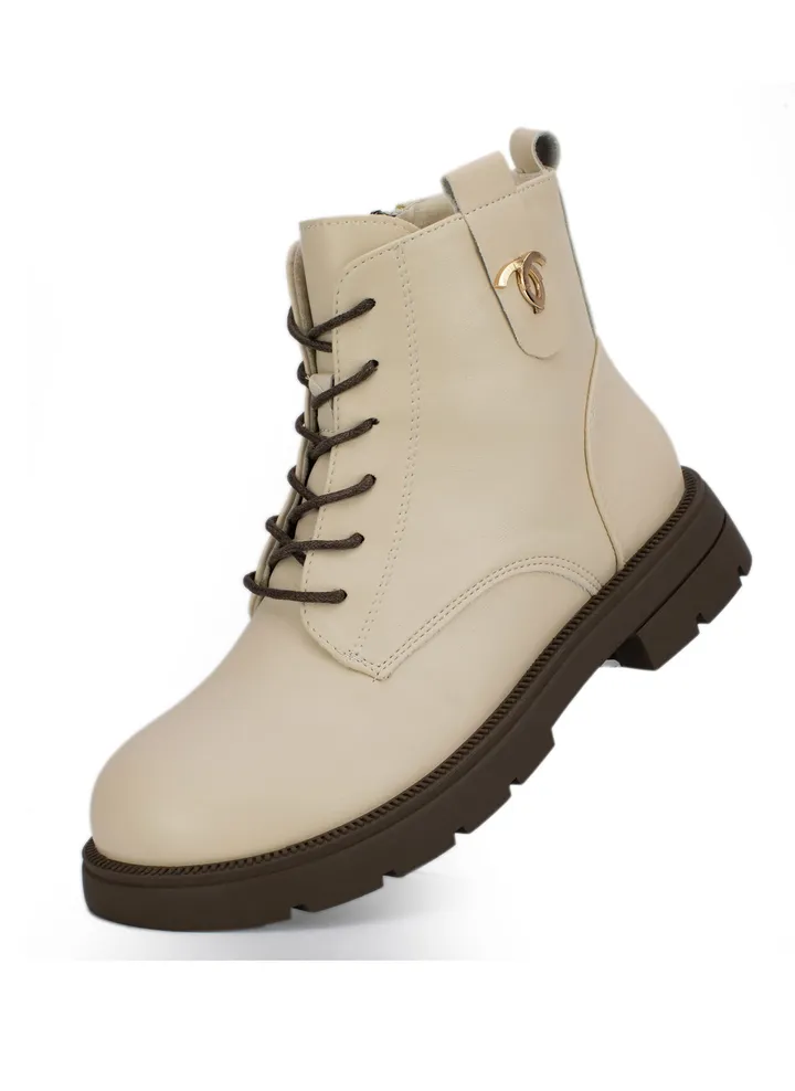 Lucky Kids Classic Lace Up & Side Zipper Unisex Chelsea Boots With Comfortable Non-slip Anti Skid Soles For Outdoor Walking & Fashion
