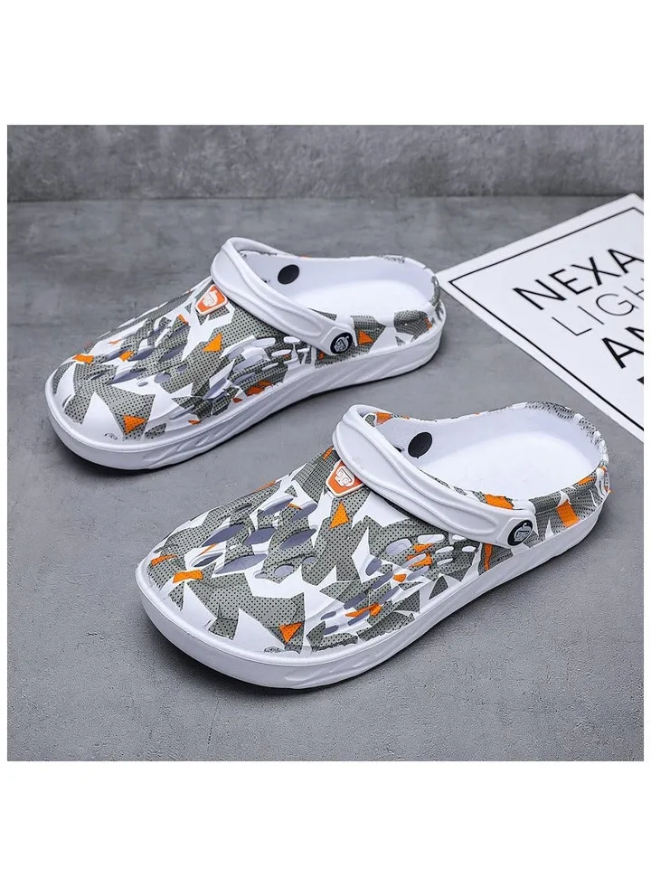 Men's Large Size Hollow Out Beach Shoes Outdoor Two Wear Sandals Slippers