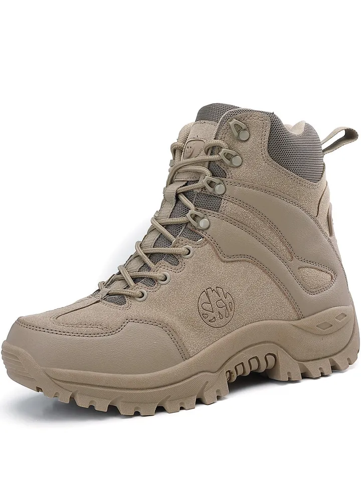 SKY VIEW Men Hiking Shoes Non-Slip Ankle High Hiking Boots Outdoor Lightweight Shoes Trekking Trail Sneakers Brown
