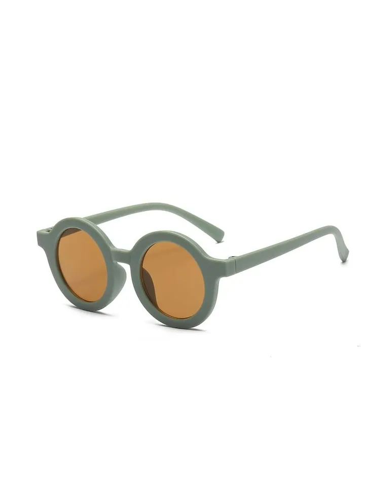 Sunglasses for Kids Girls Boys, Cute Round Polarized, UV 400 Protection, Anti Eyestrain Eyeglare Blocking Sunshame, for Traveling, Beach Holiday, Boys and Girls Fashion Sunshade Sunglasses(Green)