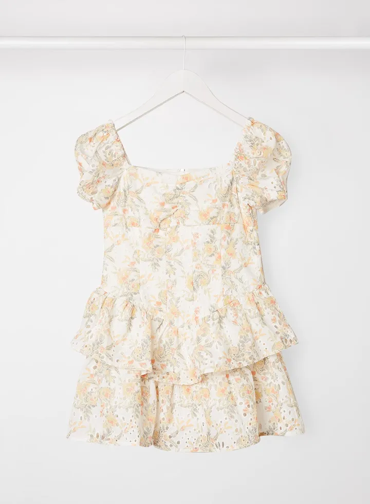 Kids/Teen Broderie Corset Dress Tropical