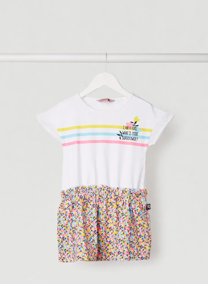Kids Floral Dress White