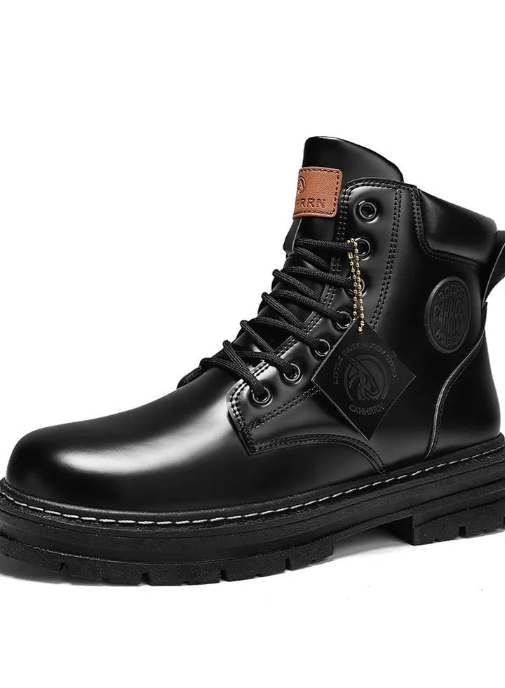 Seven Hole Four Color Men's Lace Up High Top Martini Boots