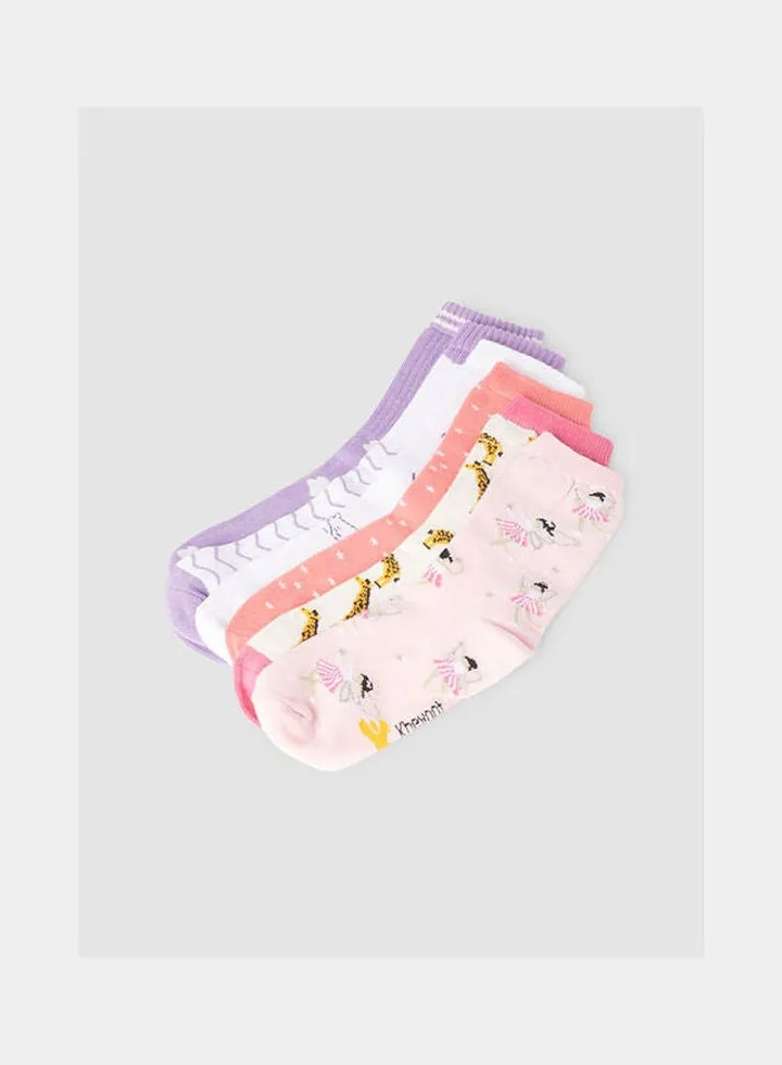 Casual Cotton Socks Multicolour