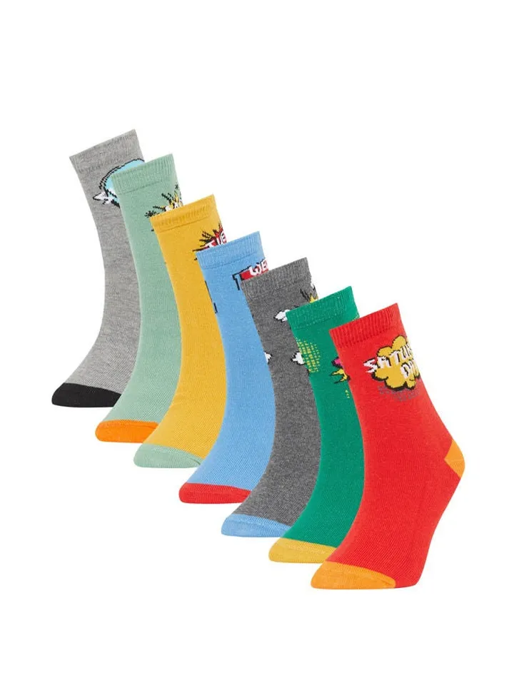 Boy High Cut Socks - 7 Pack