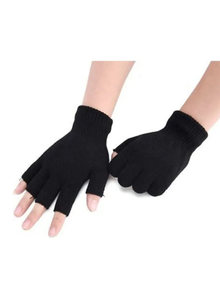 Half finger winter gloves