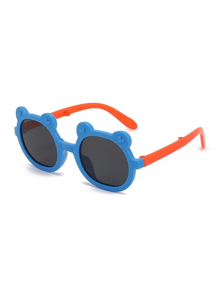 Summer round frame UV protection children's sunglasses Blue