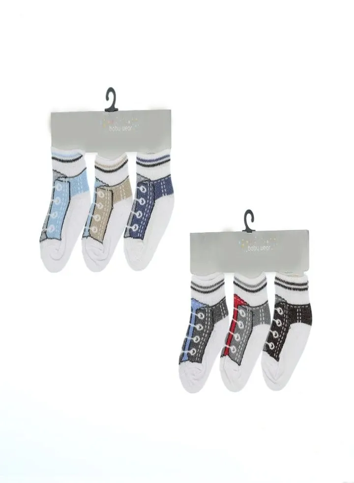 Bundle Of 6 Soft Cotton Socks For Baby Boys