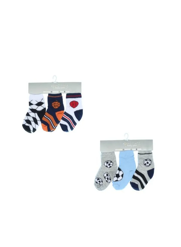 Bundle Of 6 Soft Cotton Socks For Baby Boys