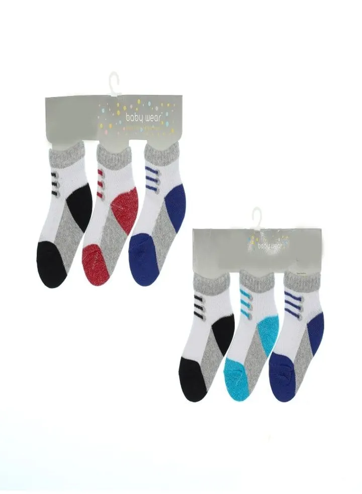 Bundle Of 6 Soft Cotton Socks For Baby Boys