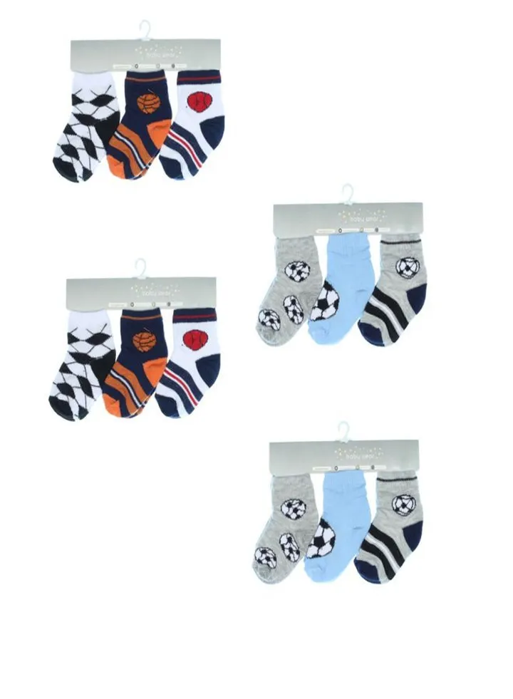 Bundle Of 12 Soft Cotton Socks For Baby Boys