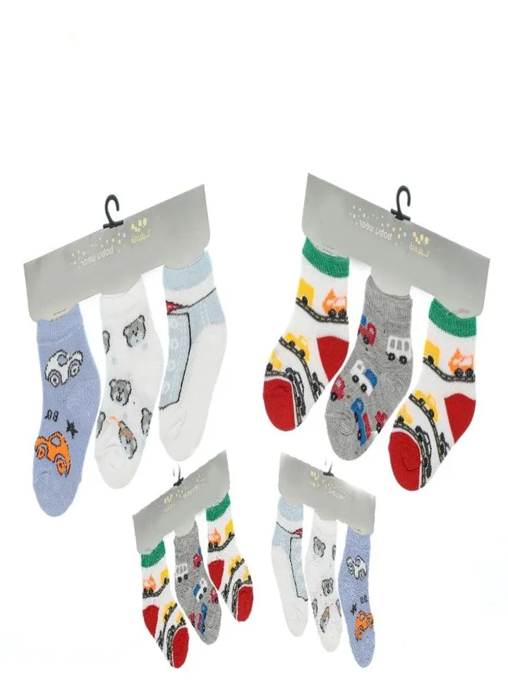 Bundle Of 12 Soft Cotton Socks For Baby Boys