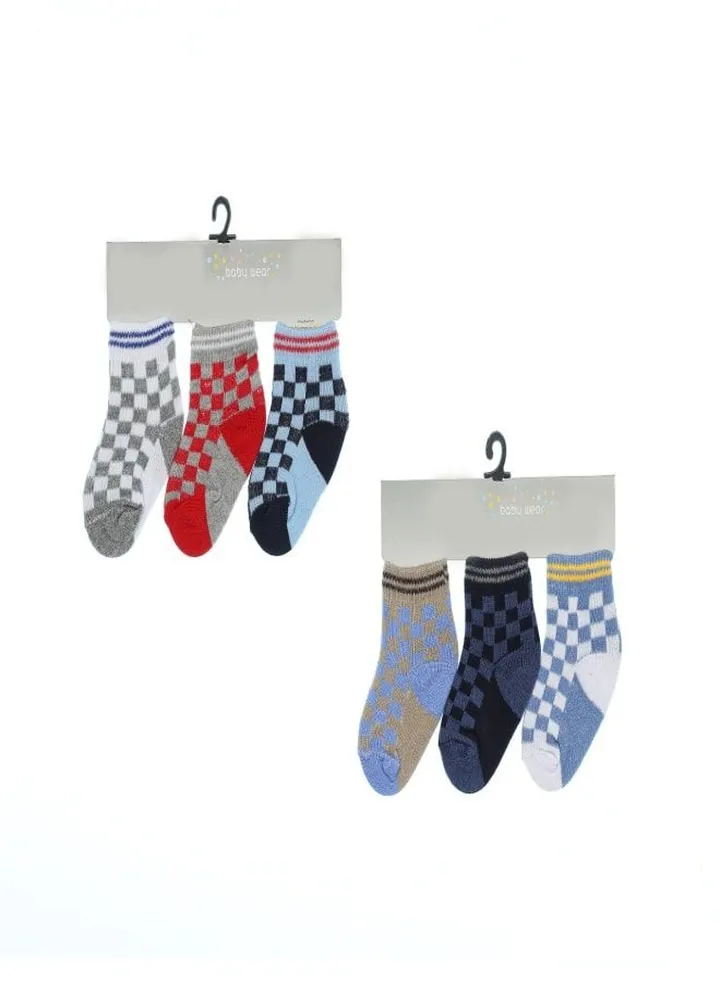 Bundle Of 6 Soft Cotton Socks For Baby Boys