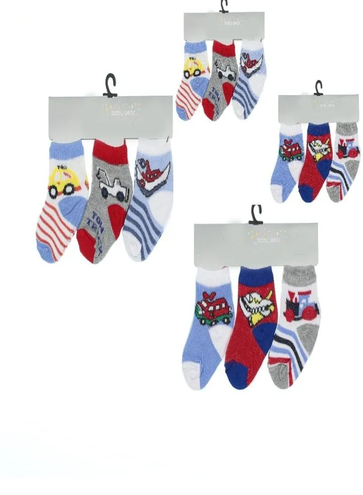 Bundle Of 12 Soft Cotton Socks For Baby Boys