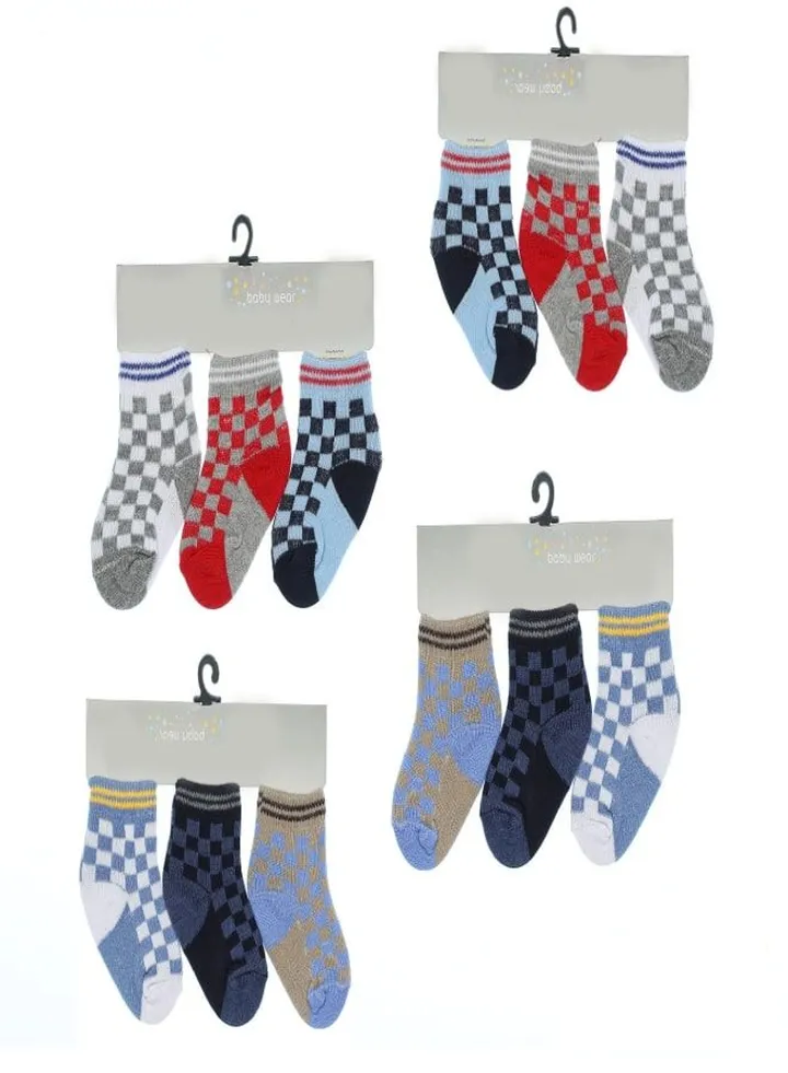 Bundle Of 12 Soft Cotton Socks For Baby Boys