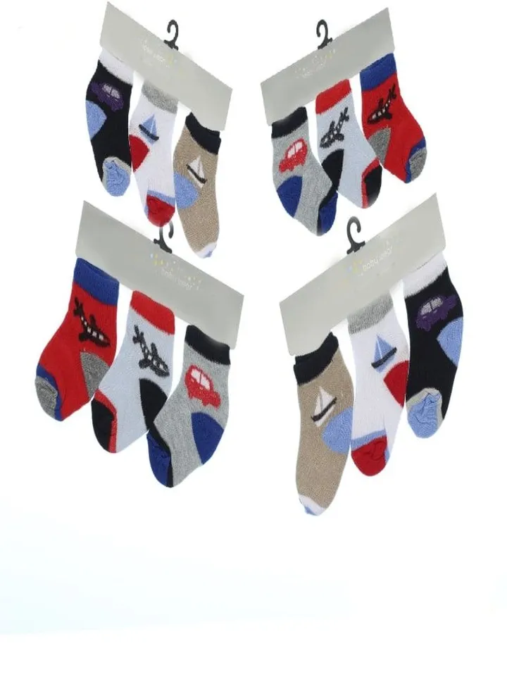Bundle Of 12 Soft Cotton Socks For Baby Boys